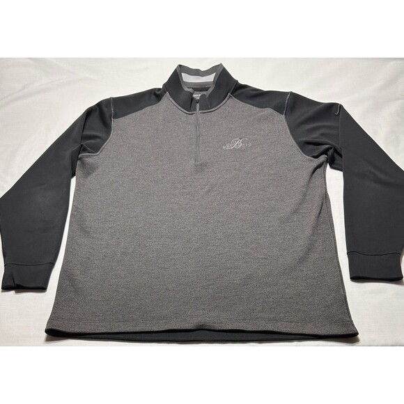 Bellagio Nike Golf 1/4 Zip Long Sleeve Mens XL Grey Pullover Swoosh *READ SNAGS - Picture 1 of 15